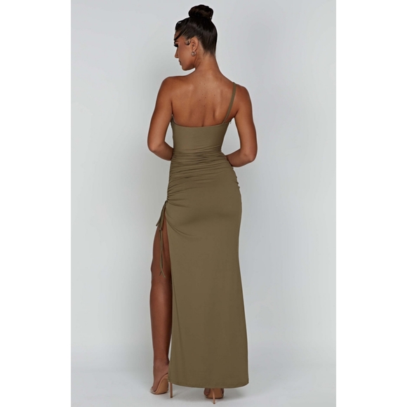 High Slit Maxi One Shoulder Dress - Picture 4 of 6